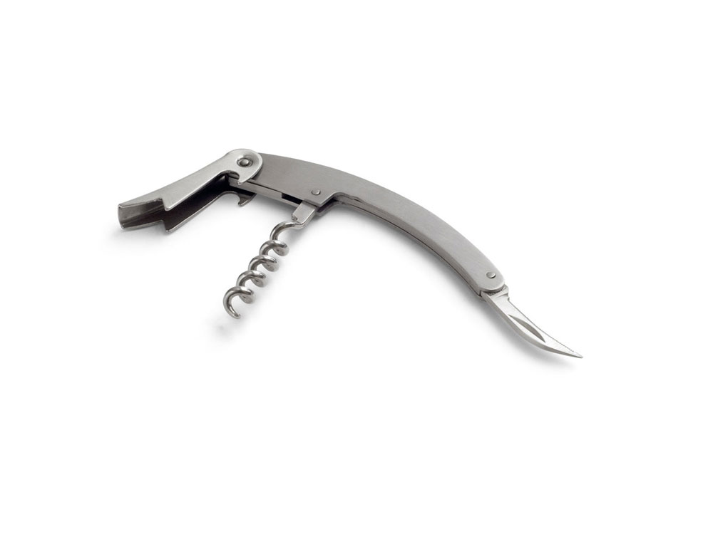 TANAT. Штопор из металла, сатин серебро-1