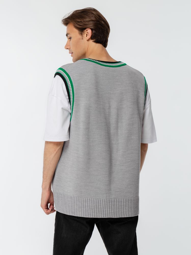 Жилет оверсайз унисекс Cornell в сумке, светло-серый-6