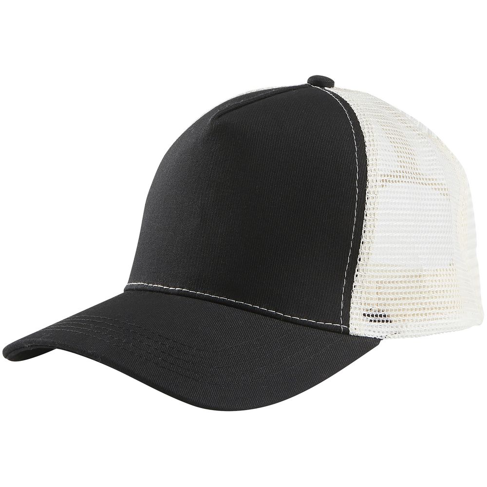 Бейсболка Blink, черная с молочно-белым-1