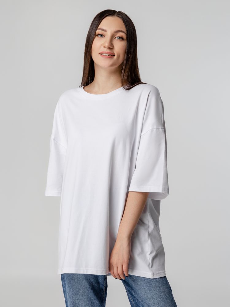 Футболка унисекс оверсайз Crosstown, белая-1