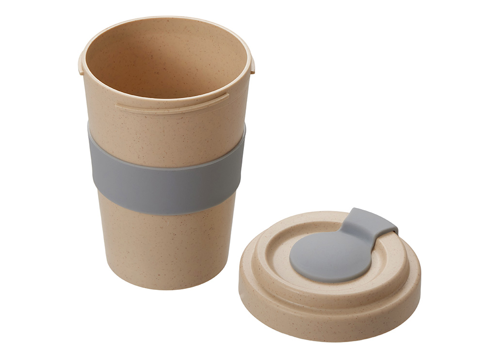 Стакан из пшеничного волокна Flava, серый-1