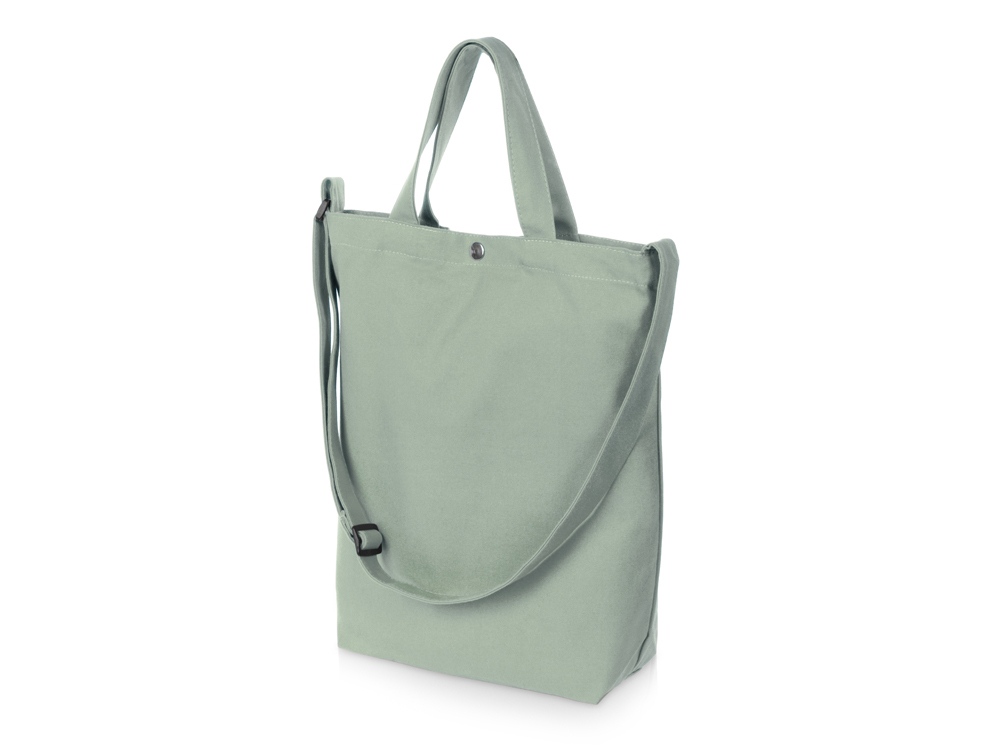 Сумка Helfer из хлопка на кнопке с регулирующейся лямкой, оливковый-0