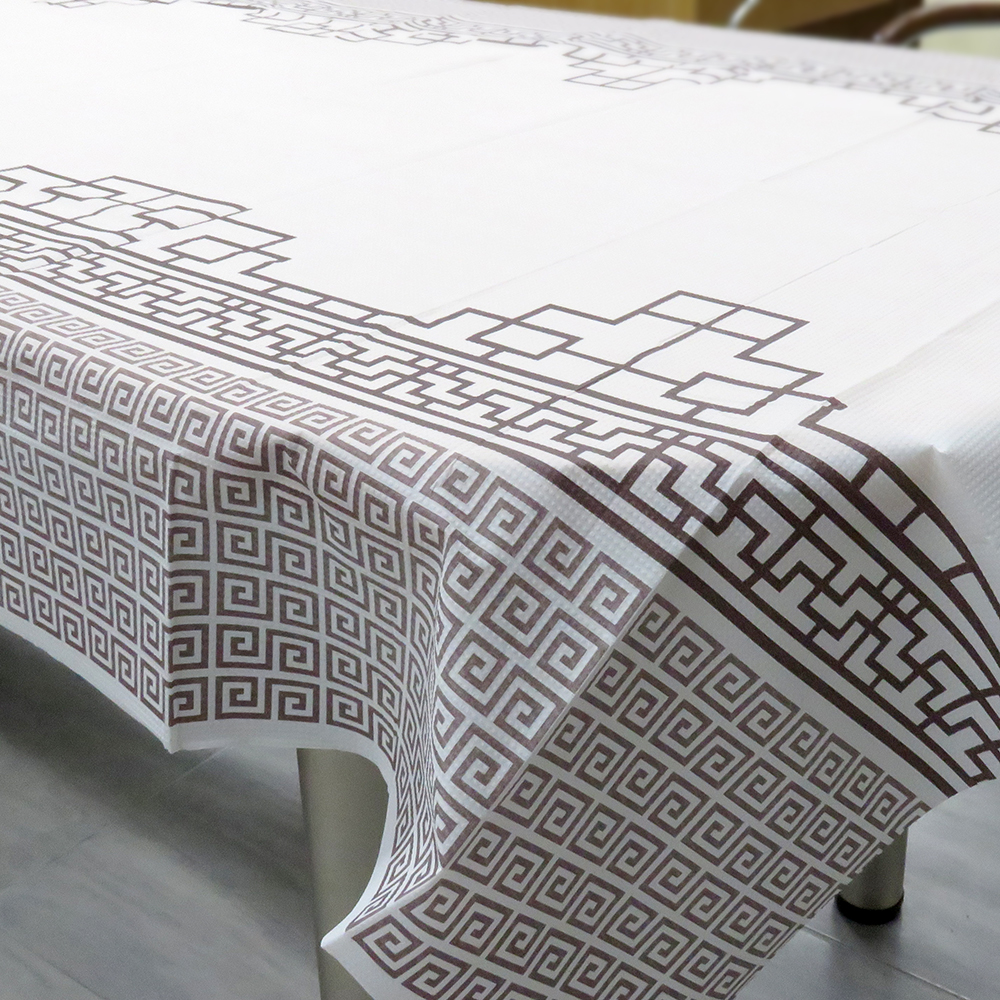 Биоразлагаемая скатерть, Бело-серый-3