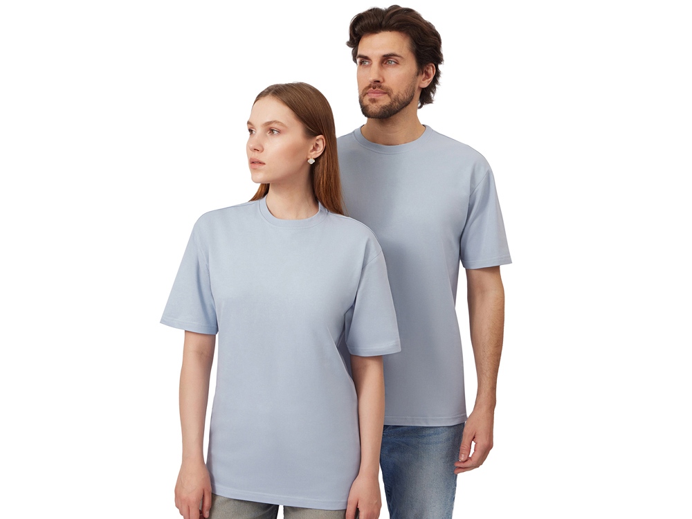 Футболка из френч терри Warsaw унисекс 220гр, небесно-голубой-0