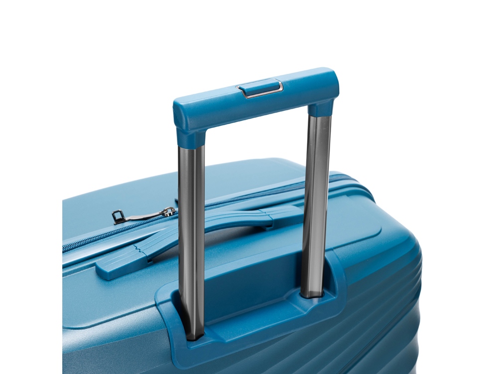 Чемодан TORBER Nevo, синий, полипропилен, 49 х 28 х 76 см, 95 л-3