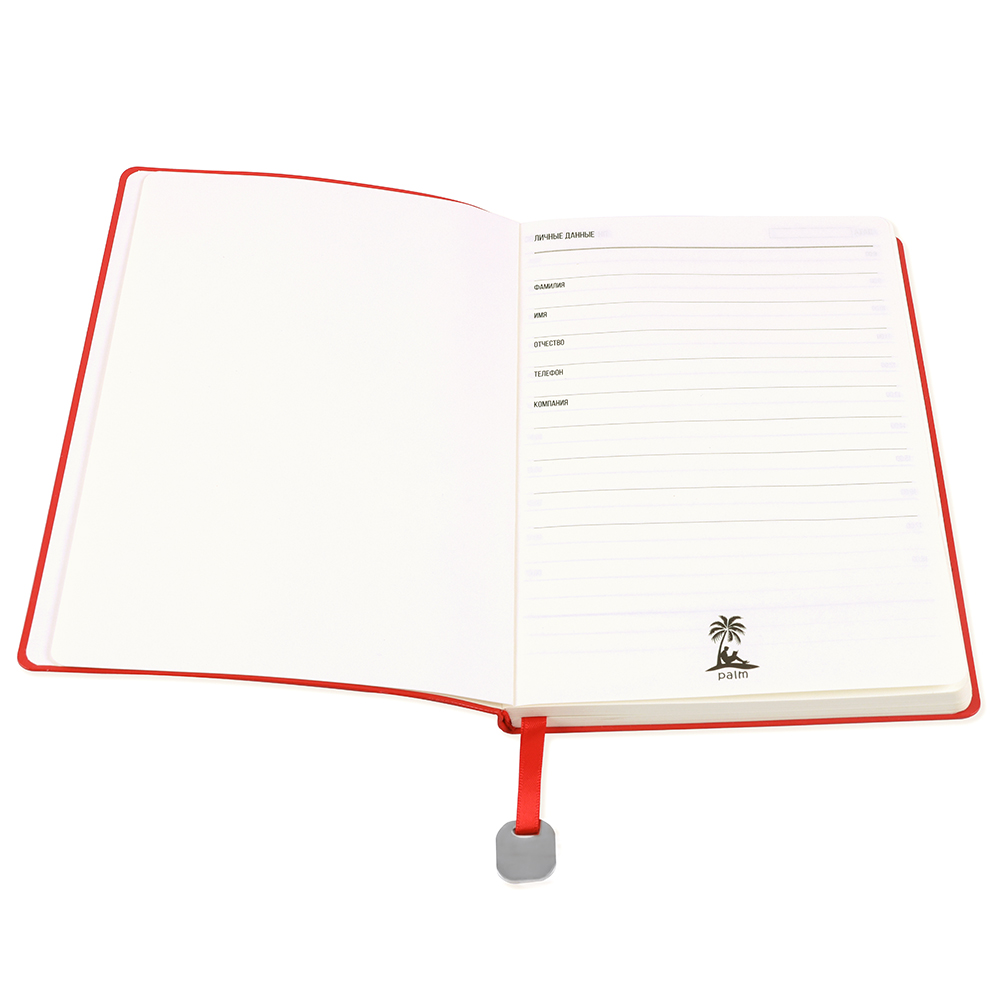 Ежедневник A5 недатированный Farfalla в мягком переплёте, Красный-2