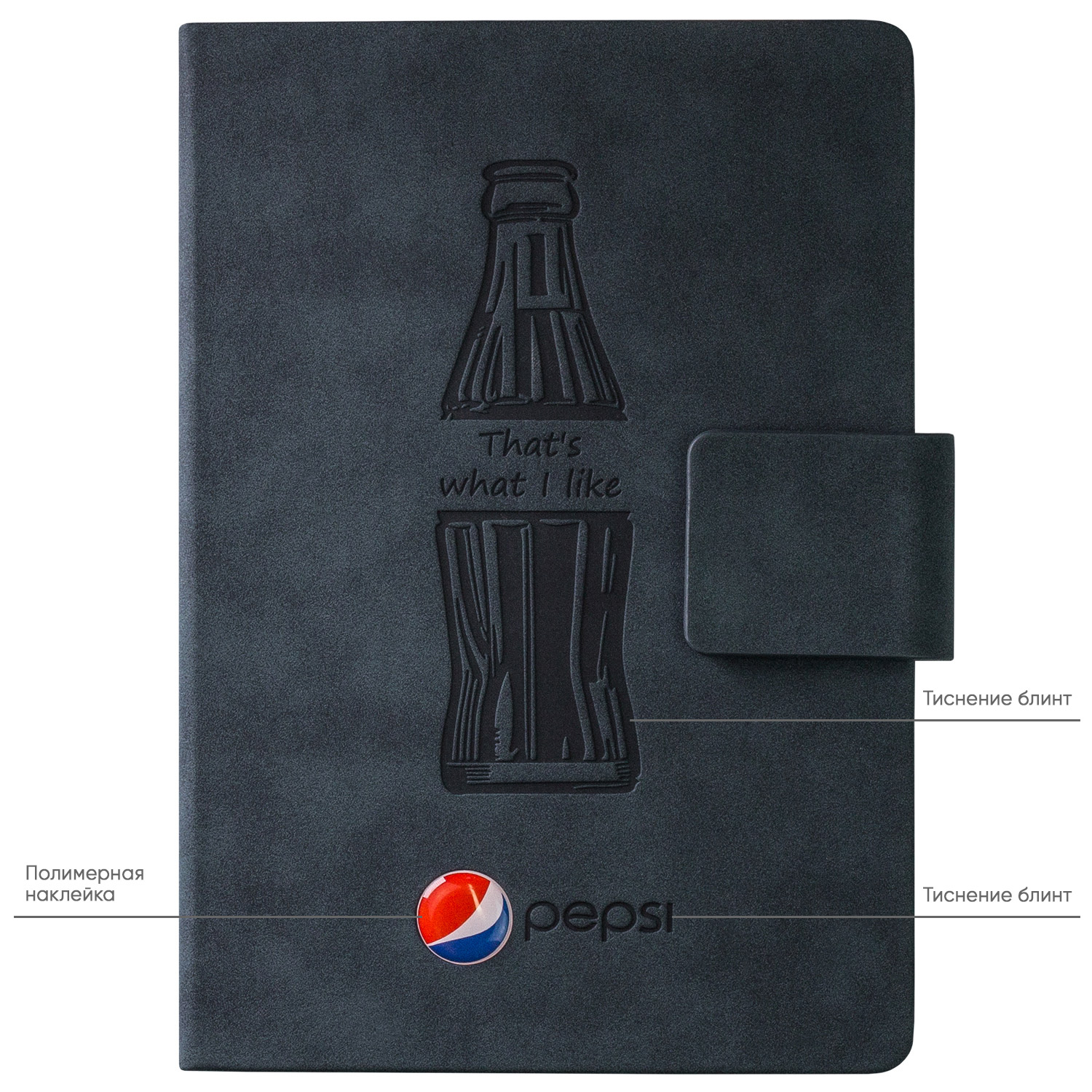 Ежедневник Риц (Ritz) недатированный, синий, твердая обложка-14