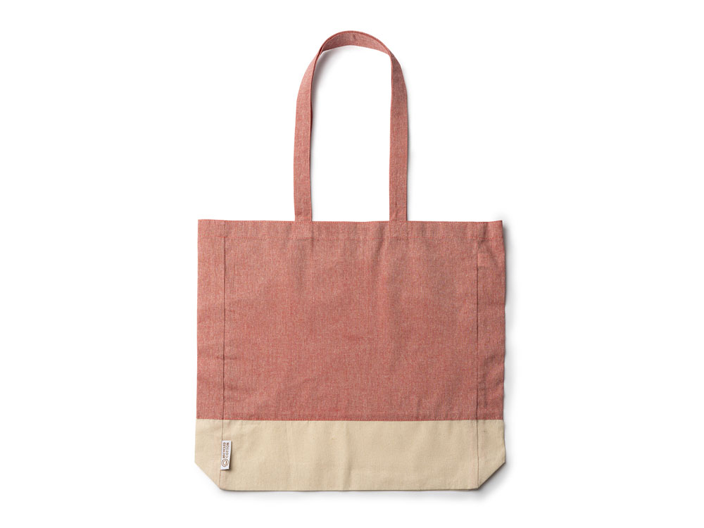 Сумка INCA из переработанного хлопка, натуральный/красный-0