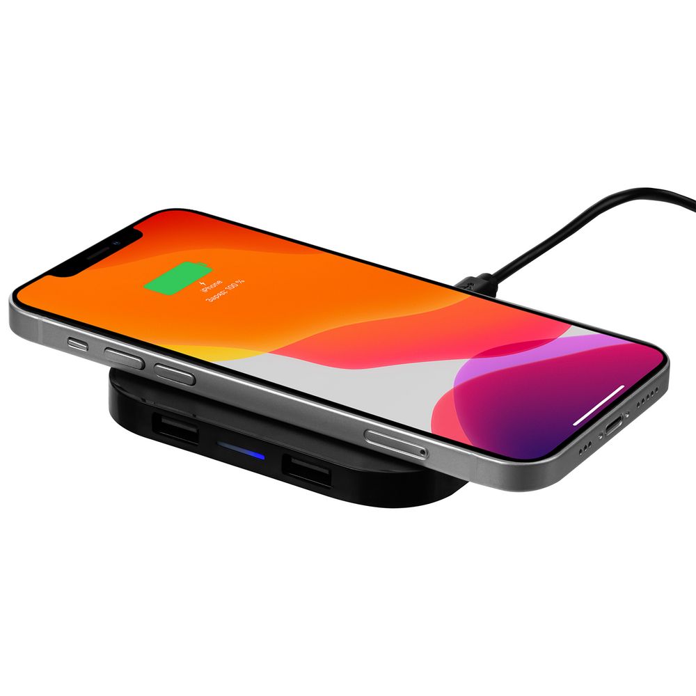 Беспроводное зарядное устройство Interra Plus, черное-4