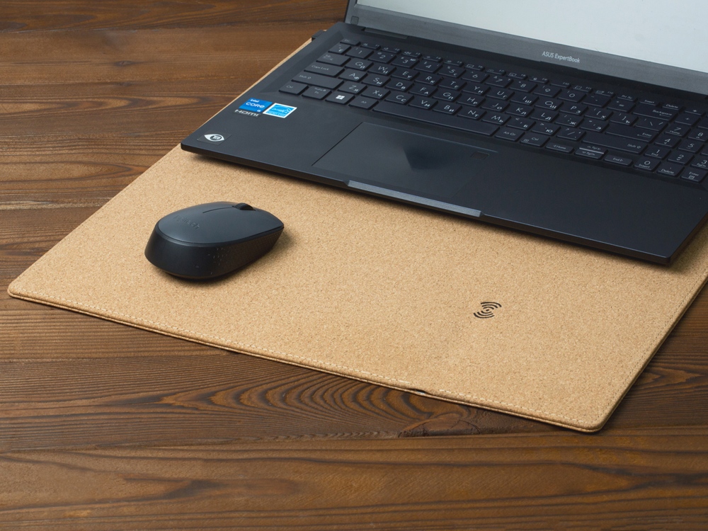 Пробковый коврик для мыши с беспроводной зарядкой Querсus-13