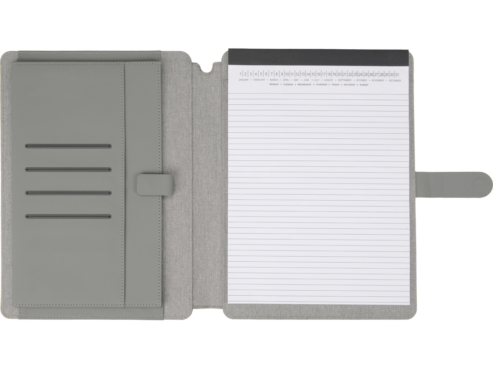 Папка для документов Kadeo с блокнотом, светло-серый-3