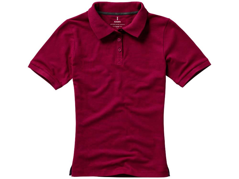 Calgary женская футболка-поло с коротким рукавом, бургунди-8
