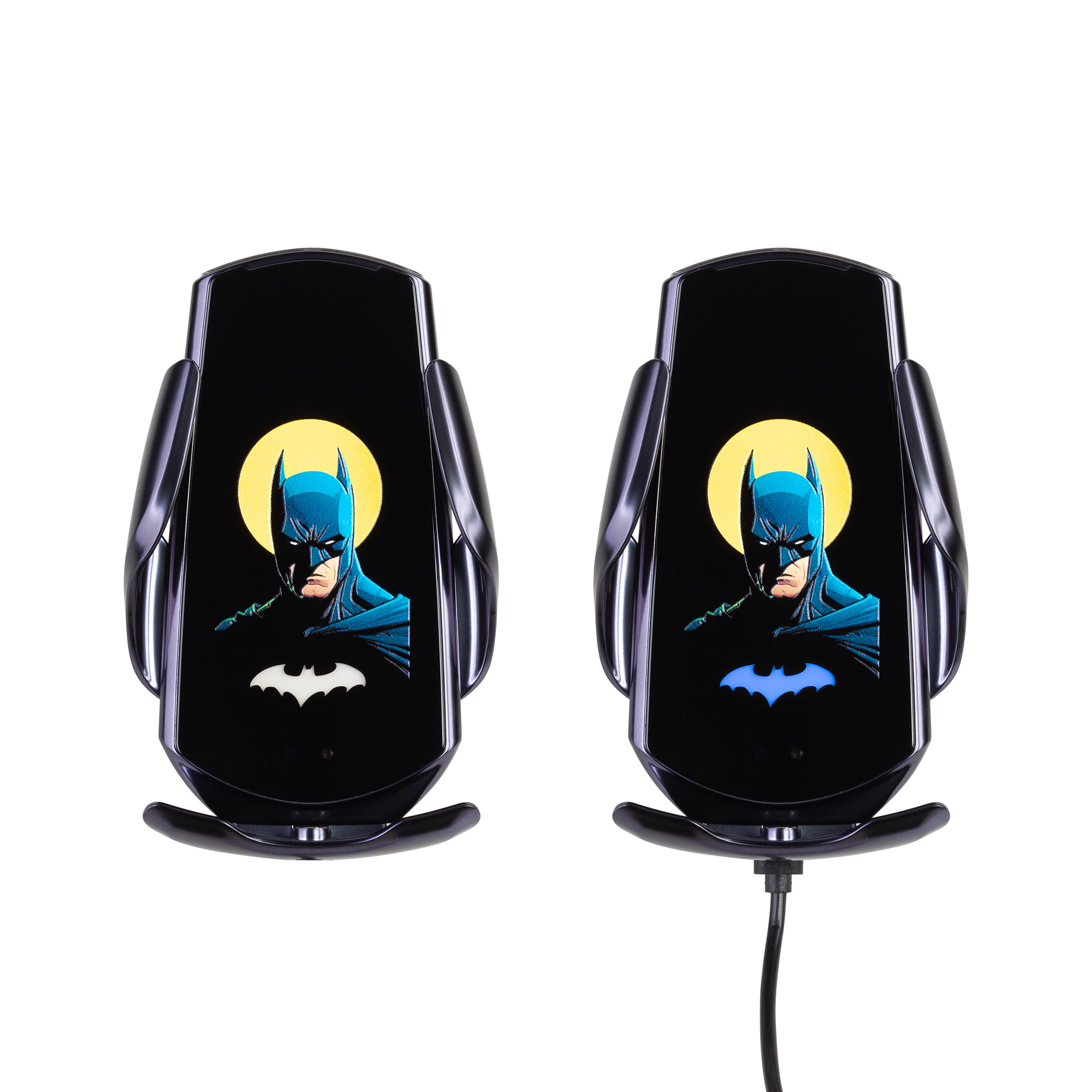 Автомобильное сенсорное беспроводное (15W) зарядное устройство "Titan" с набором переходников для магнитной зарядки, с подсветкой логотипа-3