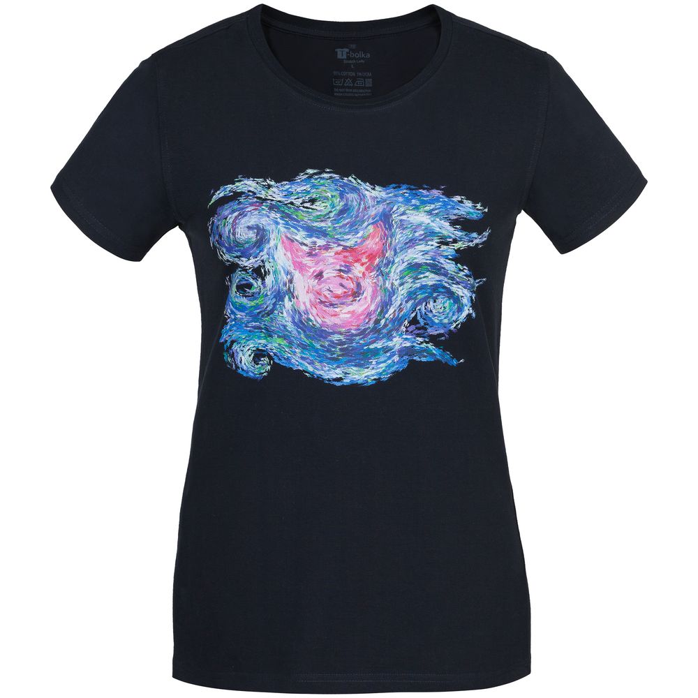 Футболка женская «Ван-Пиг», синяя-1