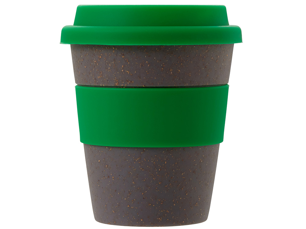 Стакан с силиконовой крышкой Cafe, зеленый-4