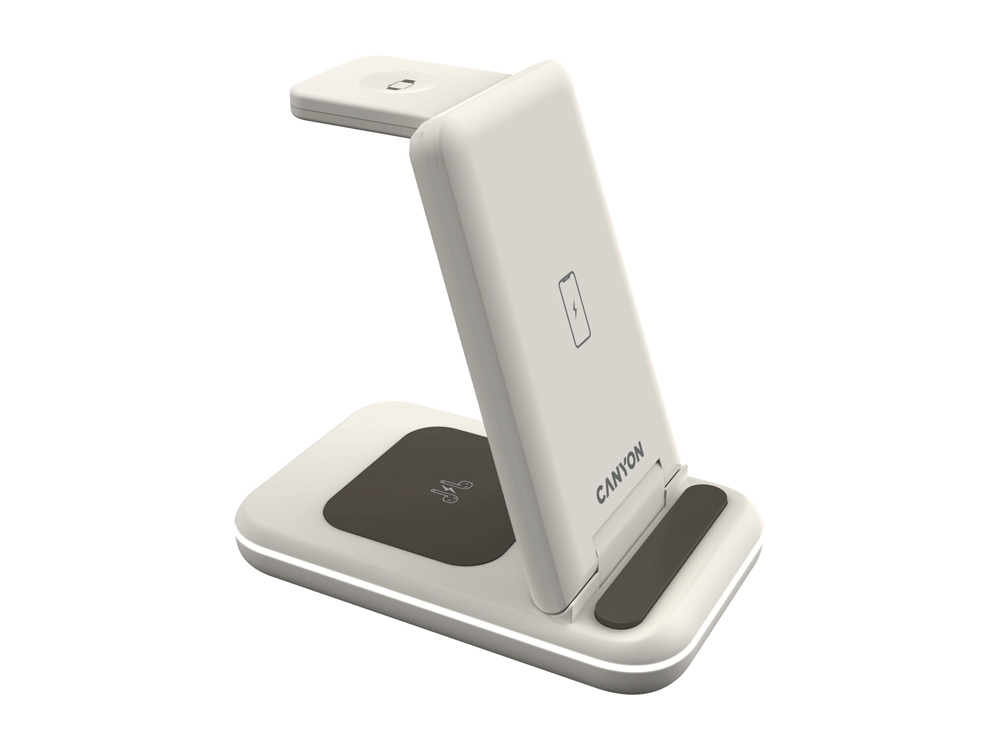 Беспроводное зарядное устройство 3-в-1 CANYON WS-304 (CNS-WCS304B), 15W, бежевый-4