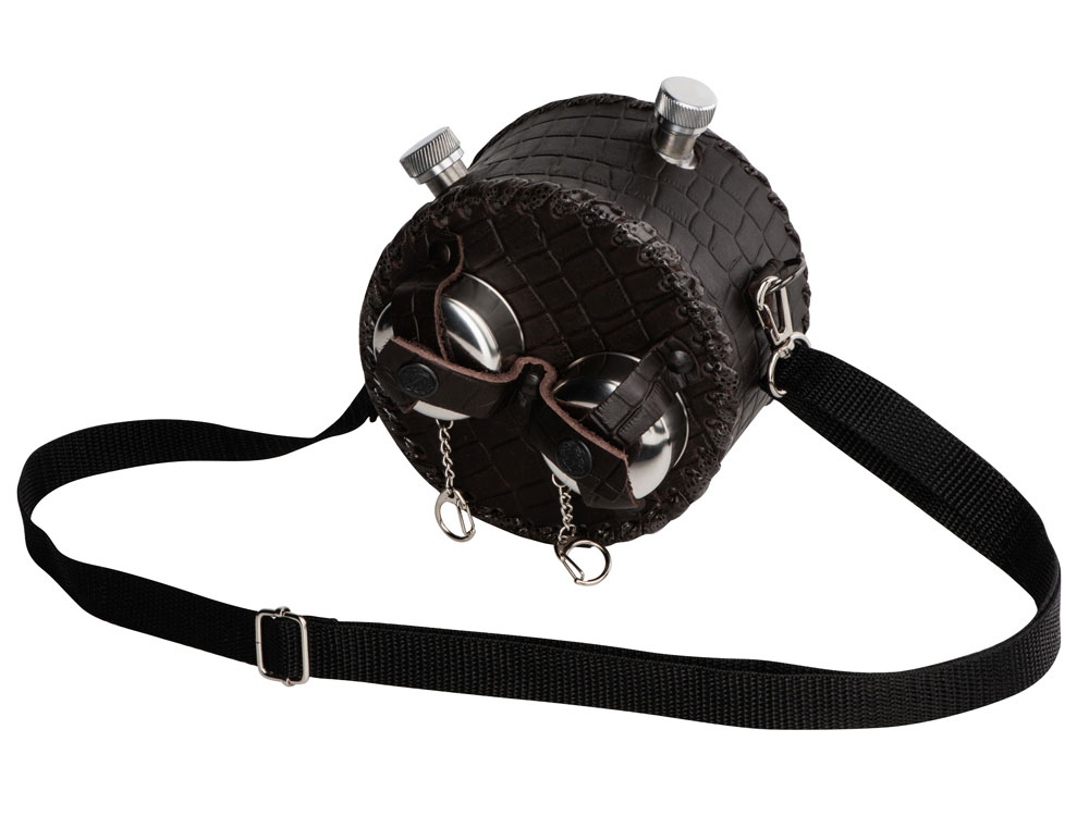 Фляга 506, 2*0,5л(круглая)+2 стаканчика-0