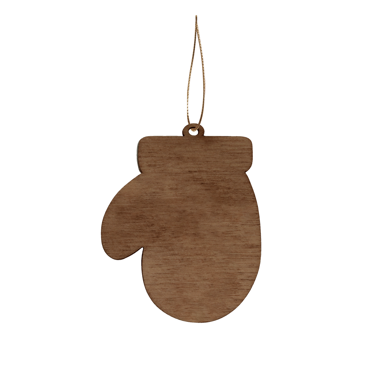 Ёлочная игрушка Варежка (белый с золотым )-1