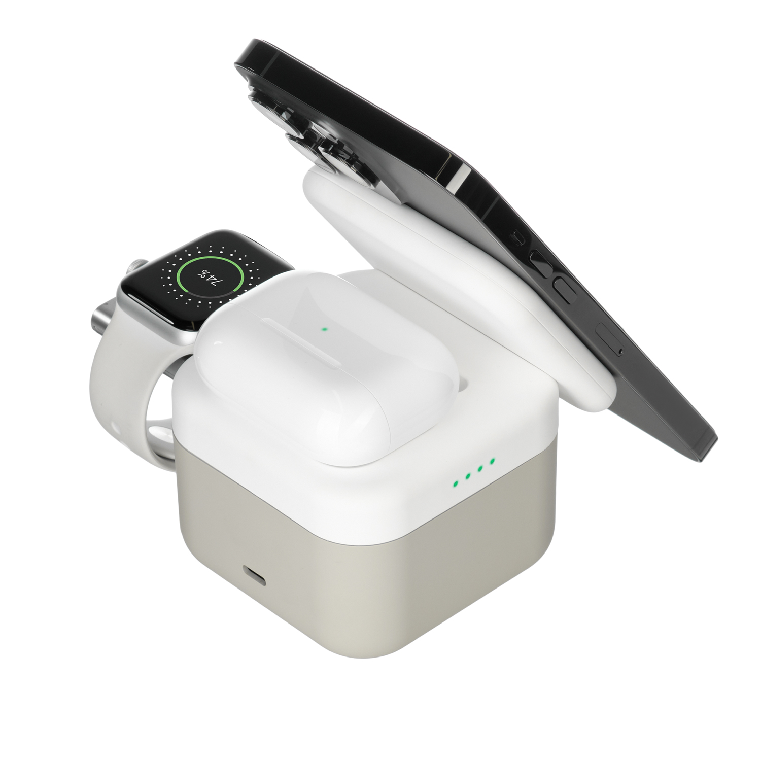 Беспроводная зарядная станция 3в1 15W Куб (Cube Wireless Magnetic)-5