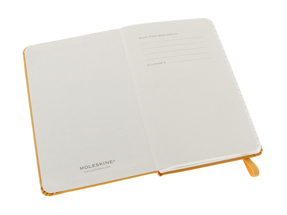 Записная книжка Moleskine Classic (в линейку) в твердой обложке, Pocket (9x14см), оранжевый-1