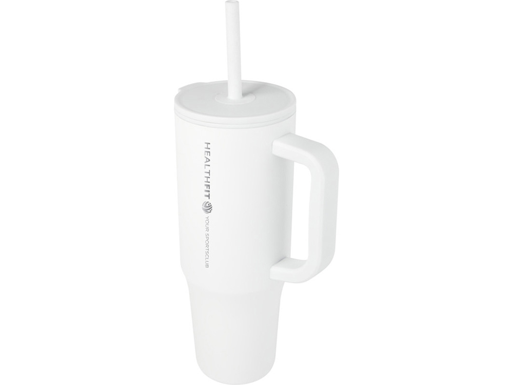Brady термостакан с силиконовой трубочкой, 900 мл, сертифицированный согласно RCS- Белый-4