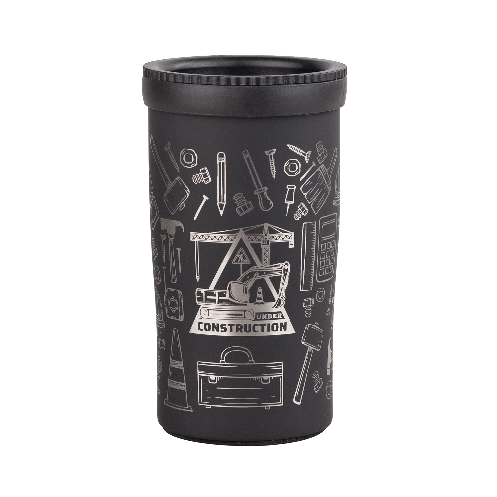 Термостакан "Миссури" 280 мл c гравировкой "Строитель", покрытие soft touch-0