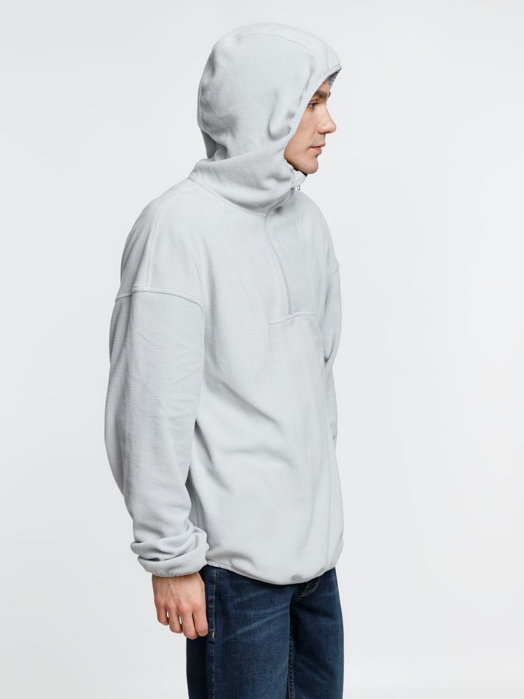 Анорак флисовый унисекс Fliska, светло-серый-3