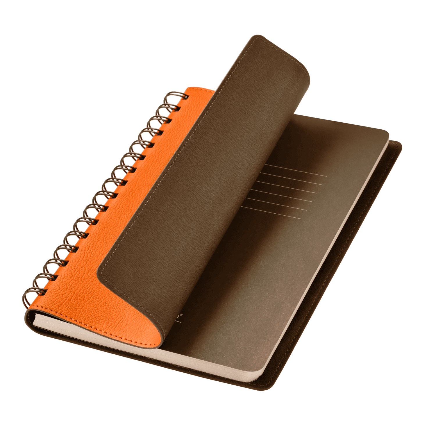 Ежедневник Vista недатированный, оранжевый/коричневый-0