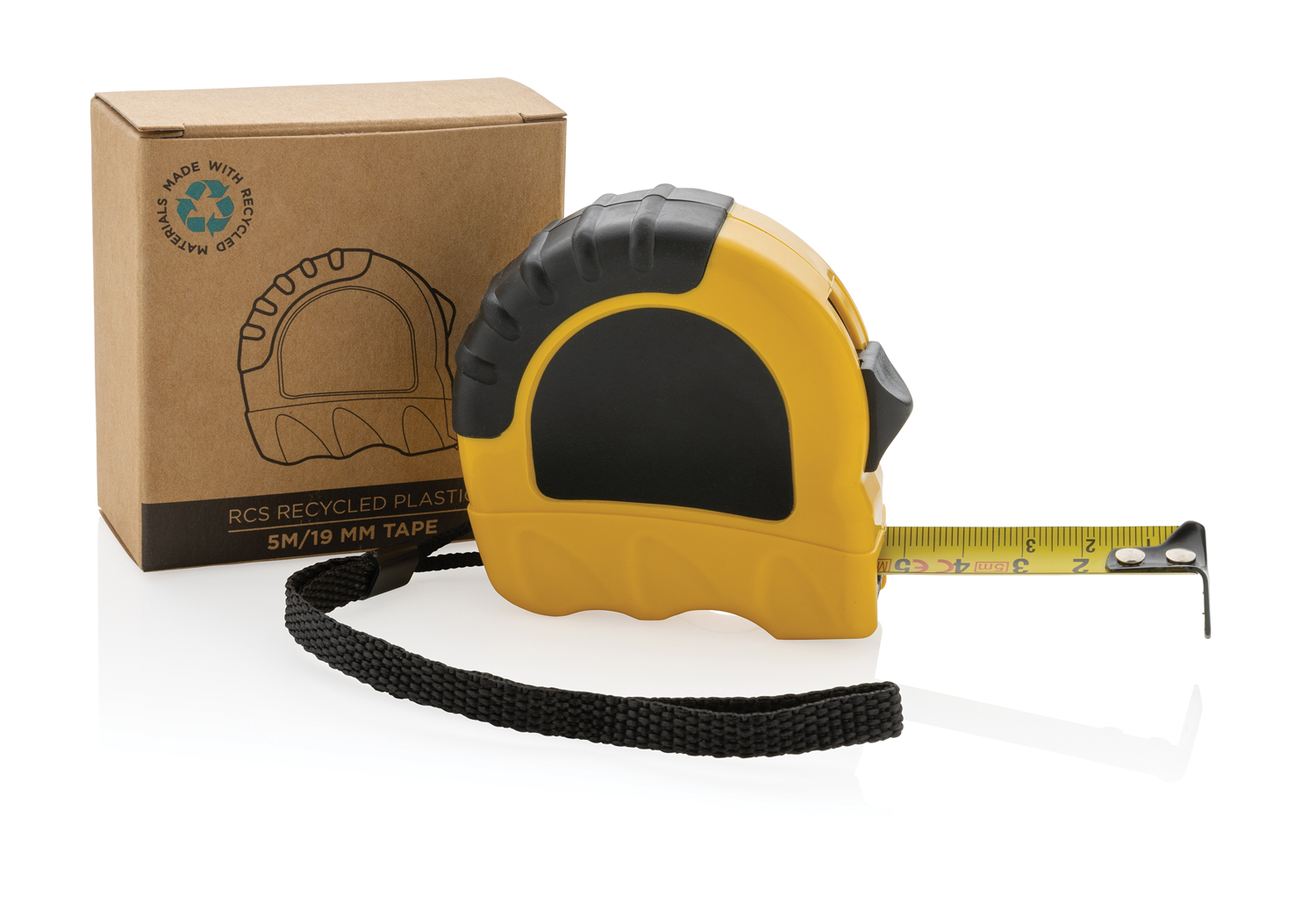 Рулетка из переработанного пластика RCS, 5м/19 мм-1