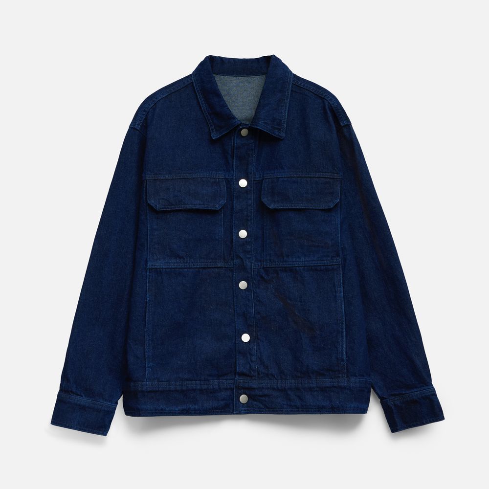 Куртка джинсовая O2, темно-синяя-1