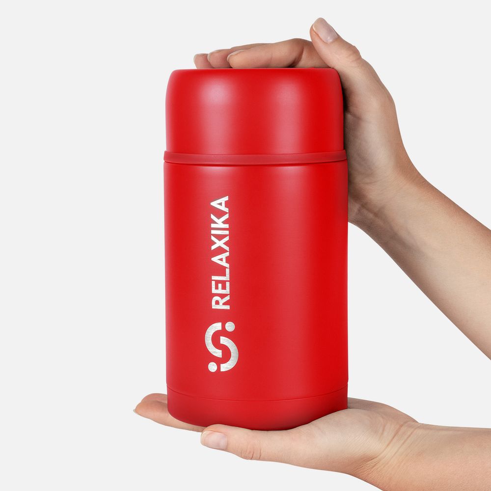 Термос для еды Relaxika 1000, красный-2