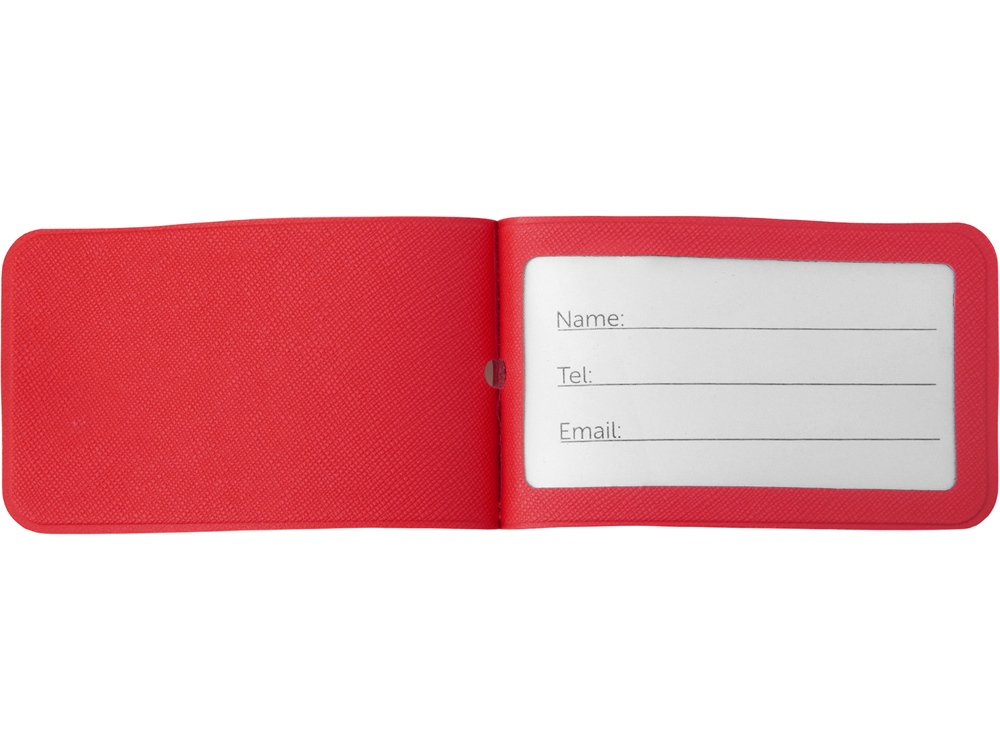 Багажная бирка Favor на силиконовой петле, красный-2