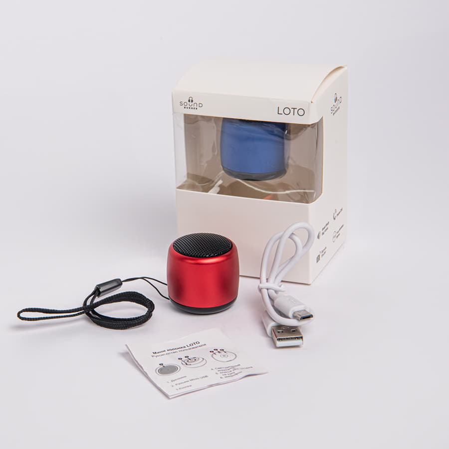 Портативная mini Bluetooth-колонка Sound Burger "Loto" красный, красный-4