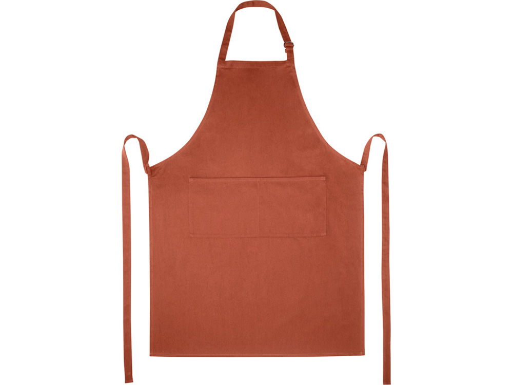 Фартук Andrea плотностью 240 г/м² с регулируемой завязкой на шее - Brick-1