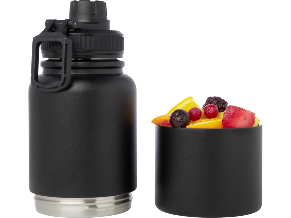 Dupeca бутылка-термос для воды из нержавеющей стали, сертифицированной по стандарту RCS, объемом 840 мл - Черный-3