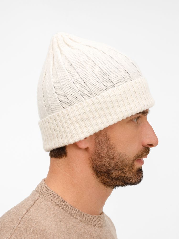 Шапка Bellish, белая (ванильная)-3