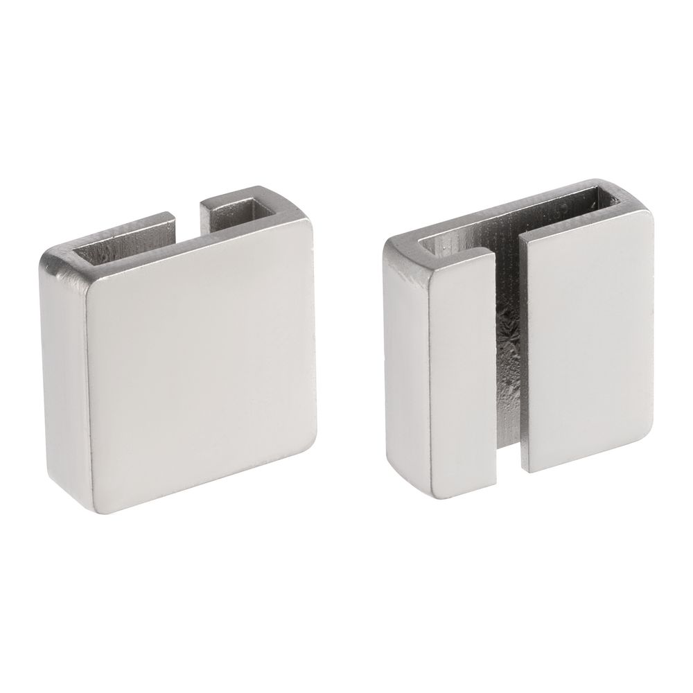 Квадратный шильдик на резинку Direct, матовый серебристый-3