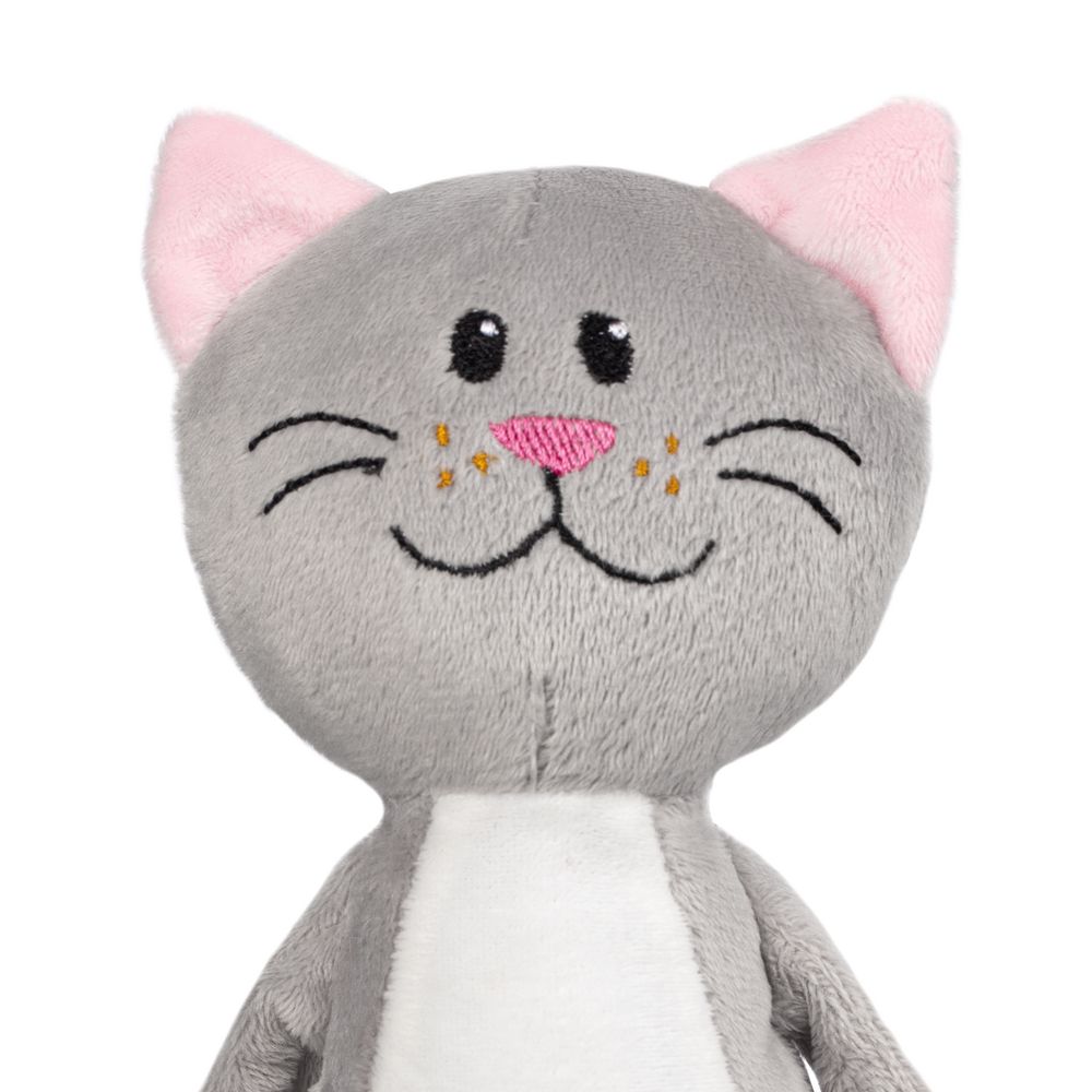 Мягкая игрушка Beastie Toys, котик с белым шарфом-1