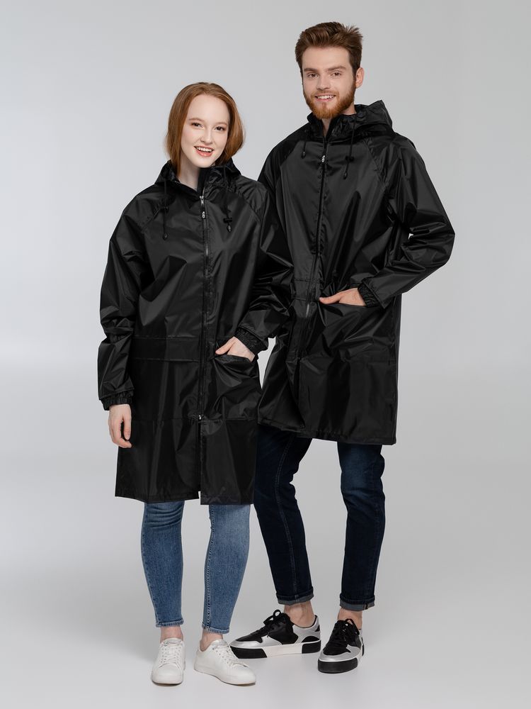 Дождевик с карманами «Плащ, плащ», черный-3