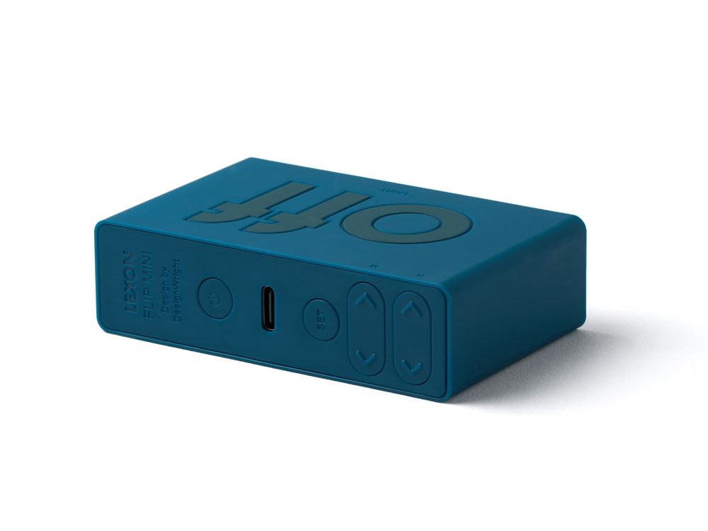 Часы настольные Flip Mini, темно-бирюзовый-4