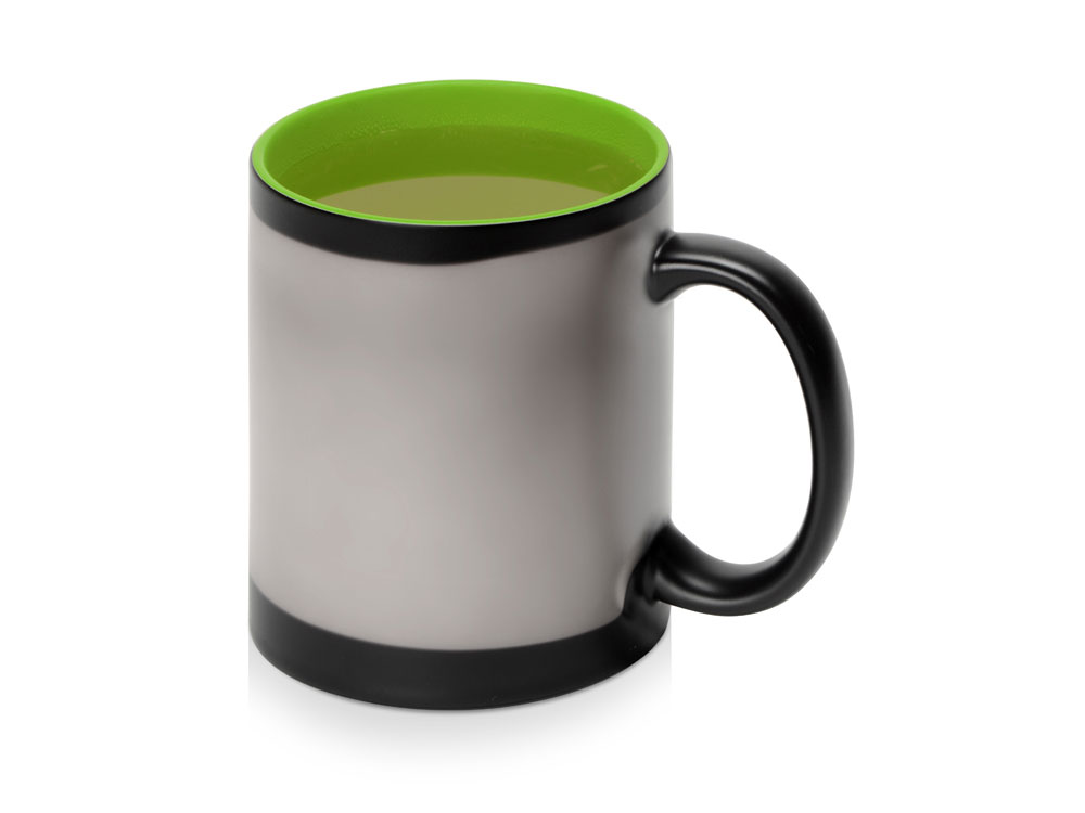 Кружка-хамелеон Surprise матовая, черный/зеленое яблоко-4