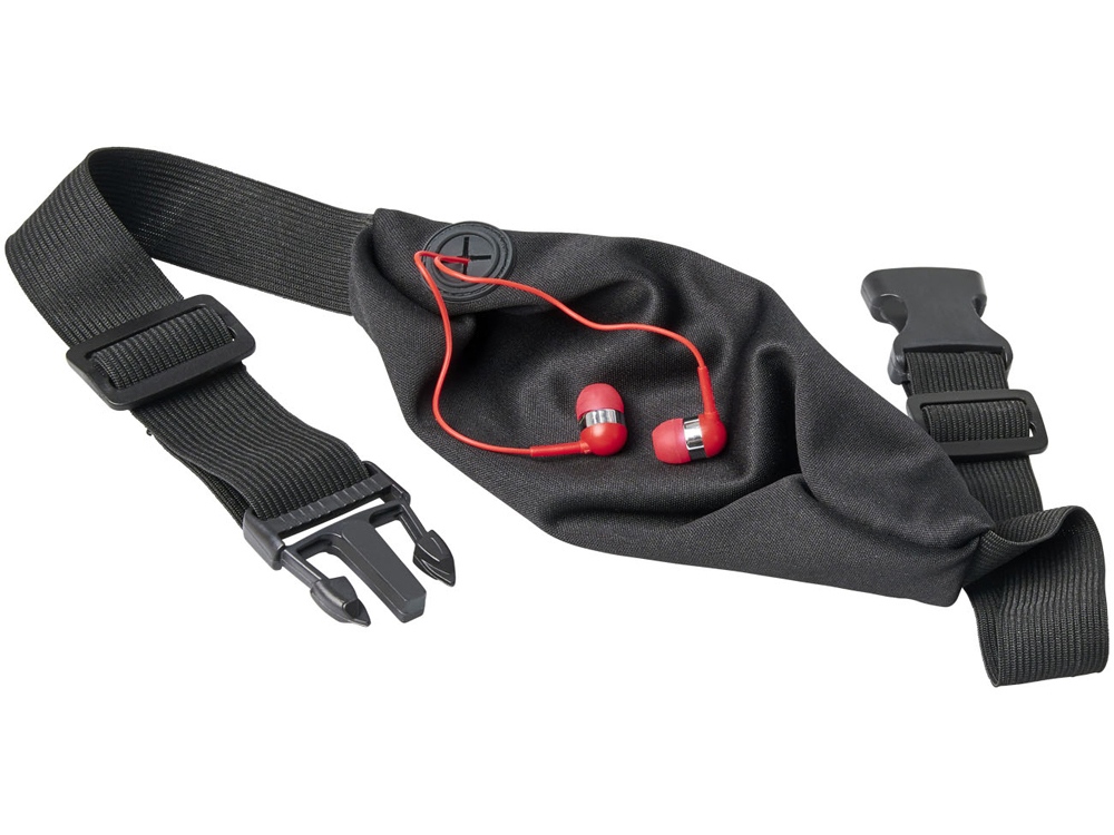 Эластичная спортивная поясная сумка Nicolas, красный-2