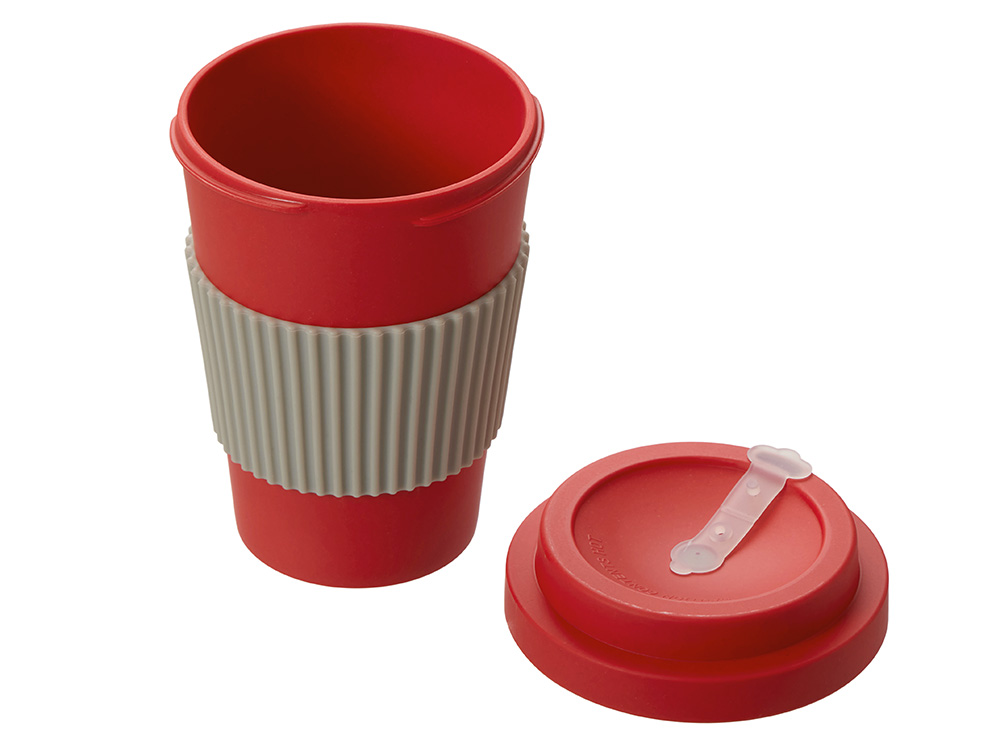 Термокружка Muffin из натуральных волокон, красный-1