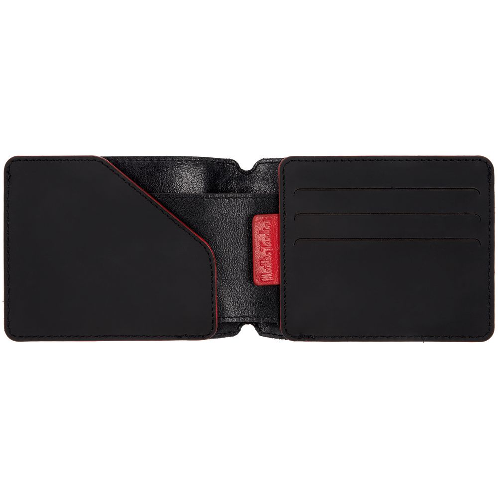 Портмоне Arrival, черное с красным-1
