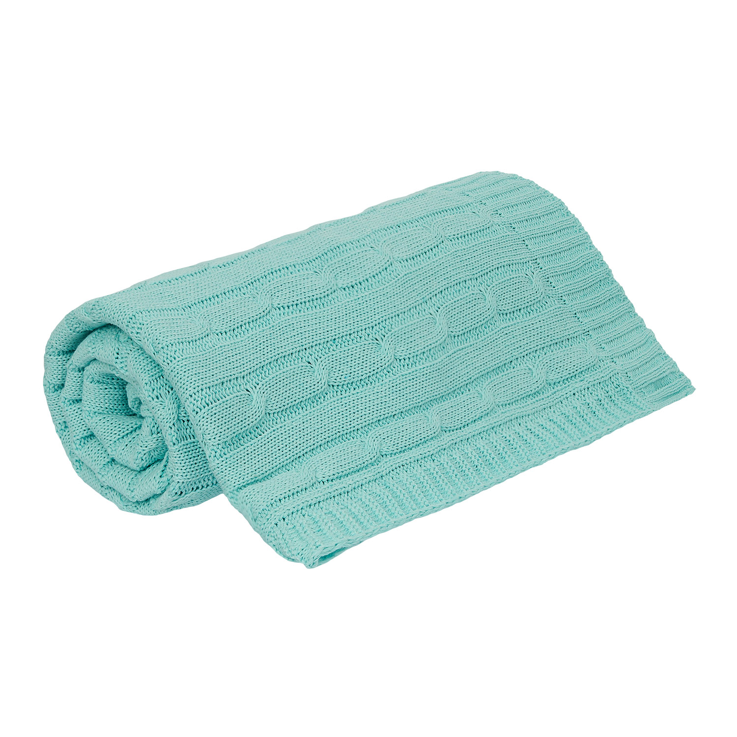 Плед Fado вязаный, аква (без подарочной коробки)-4