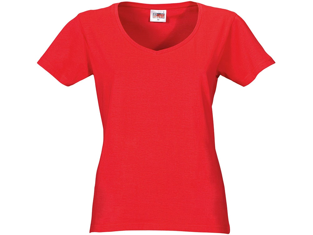 Футболка Heavy Super Club женская с V-образным вырезом, красный-6
