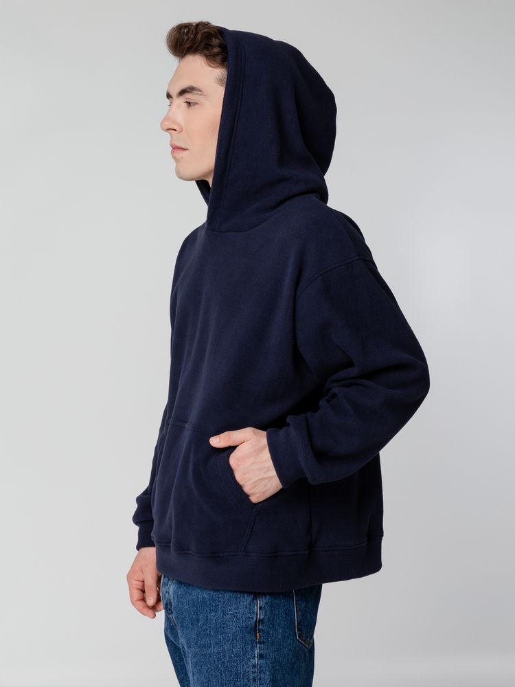 Худи флисовое унисекс Manakin, темно-синее-3