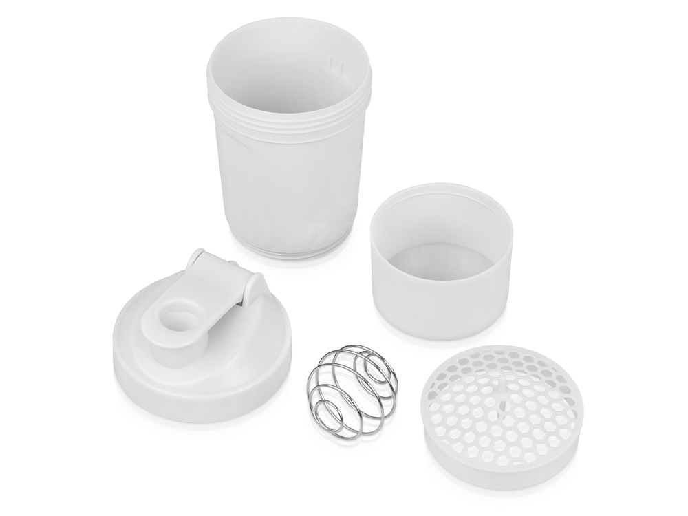 Шейкер для спортивного питания Level Up, белый-3