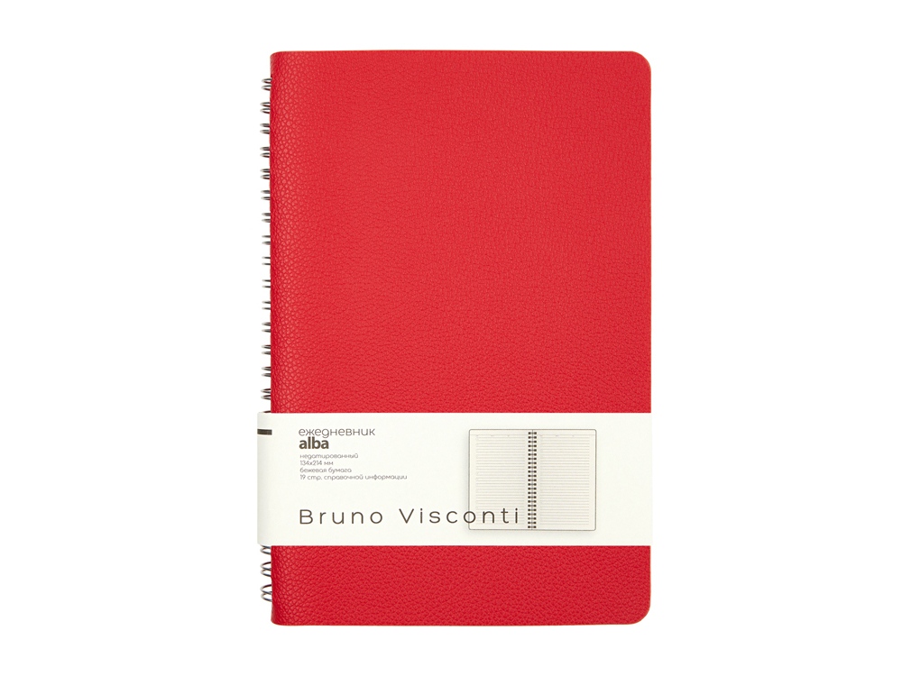 Ежедневник недатированный А5 Alba, красный-1