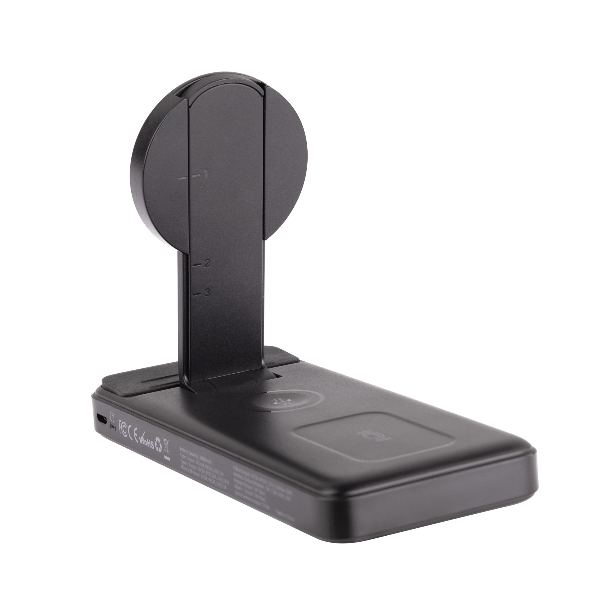 Беспроводная зарядная (20W/15W) станция-пауэрбэнк "Slider" 10000 mAh для смартфонов, наушников, часов, с подвижным зарядным блоком-3